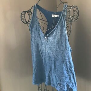 Abercrombie & Fitch Blue Sleeveless Racerback Top Sz. S